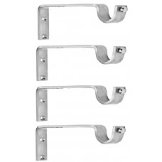 Ddrapes - 4 Long Strong  SS Bracket for 1 25MM Curtain Rod + 1 Channel at back (eye-let + 3 Pleet) (Custom Made) 